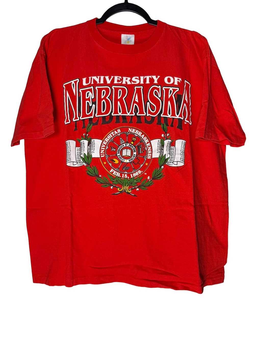 VTG Nebraska Huskers T Shirt Large Casual 90s College Graphic USA Made Jostens